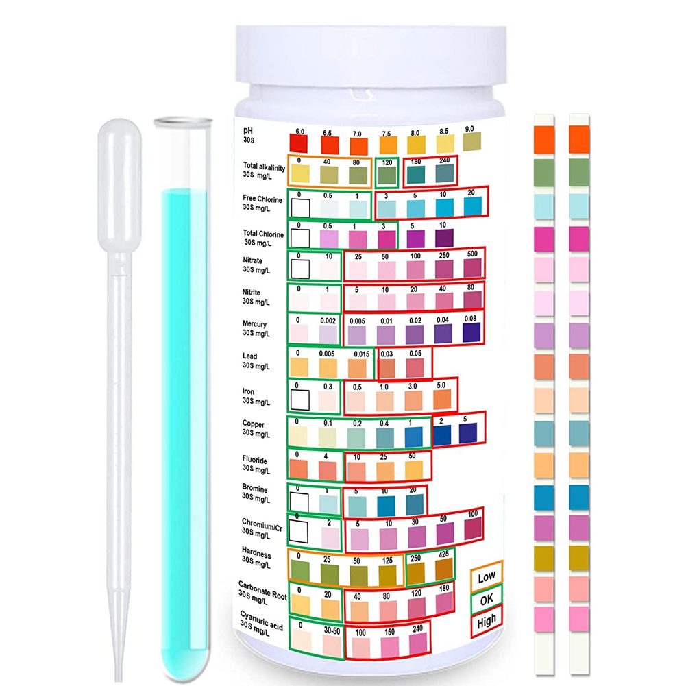 Water Testing Kit - Тест-полоски для питьевой воды для домашнего