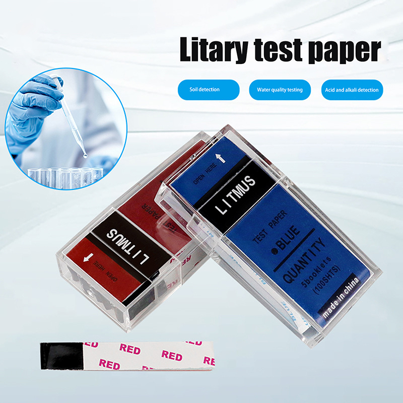 Ph Strip Test - 100 тест-полосок/упаковка, красные/синие лакмусовые полоски для