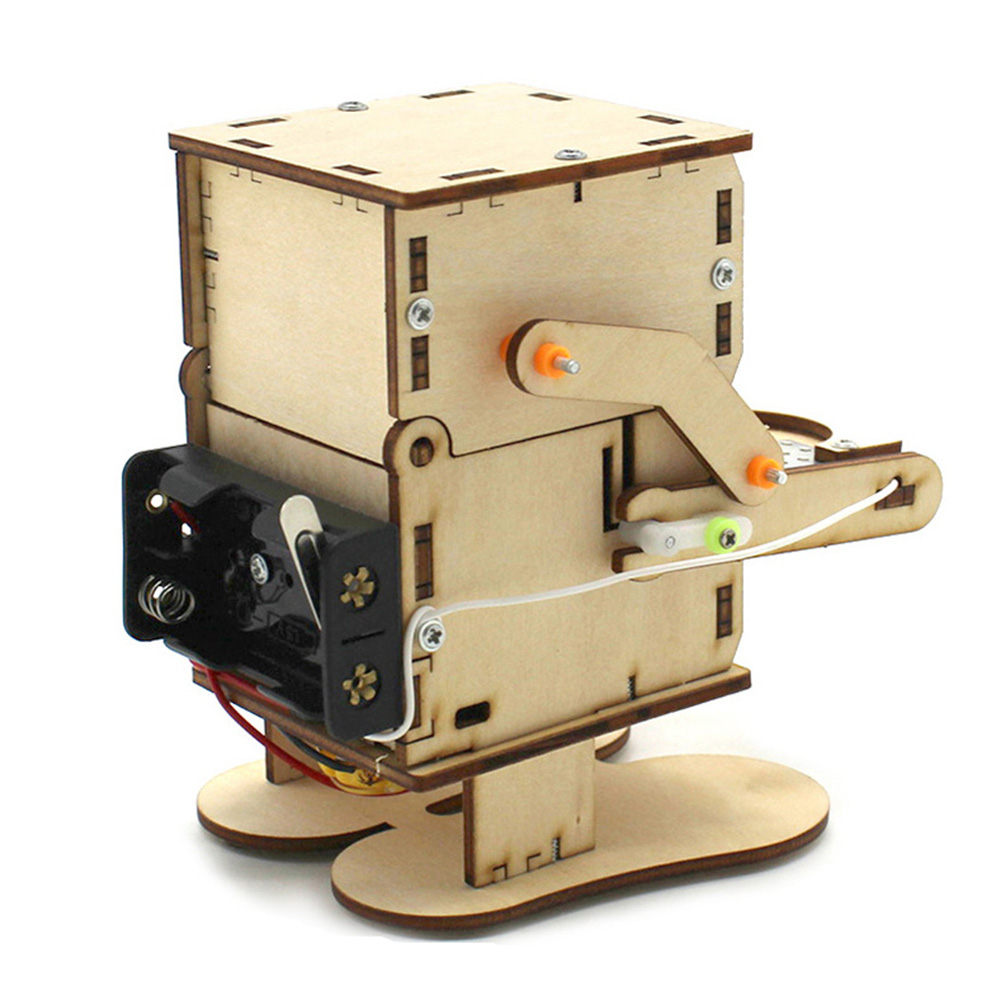Деревянный сборный робот-монет – обзор и цена Science Project Robot