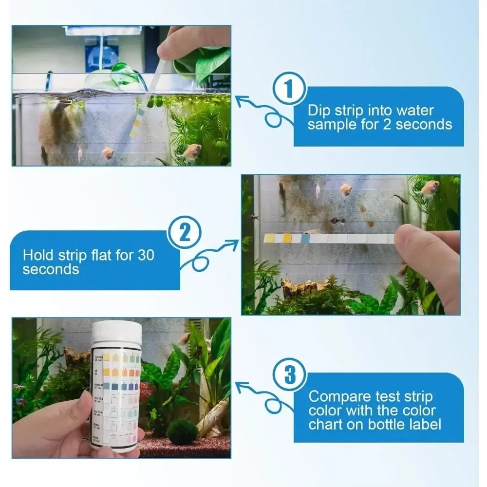 Тест-полоска для аквариума, ко – обзор и цена Water Testing Kit